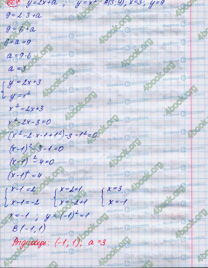 ГДЗ Алгебра 8 клас сторінка 664